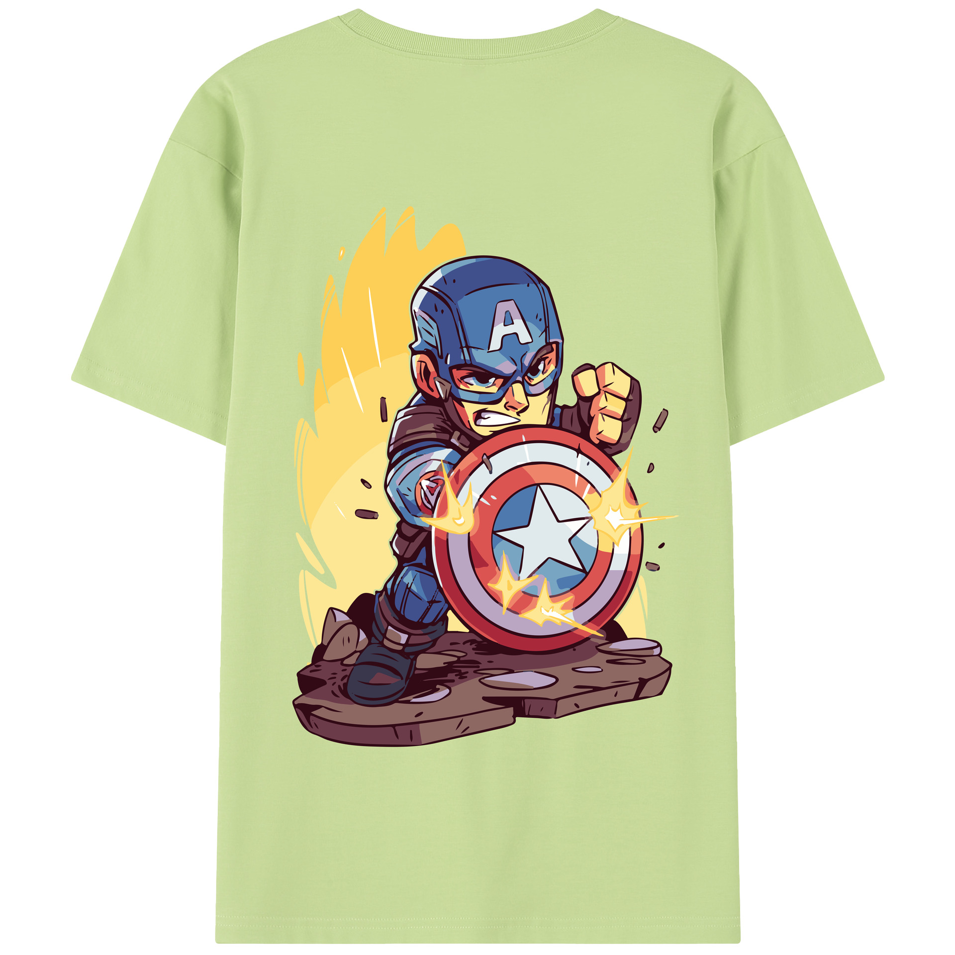 （画像用） アベンジャーズ The Avengers 綿100％半袖Tシャツ（背面プリント）